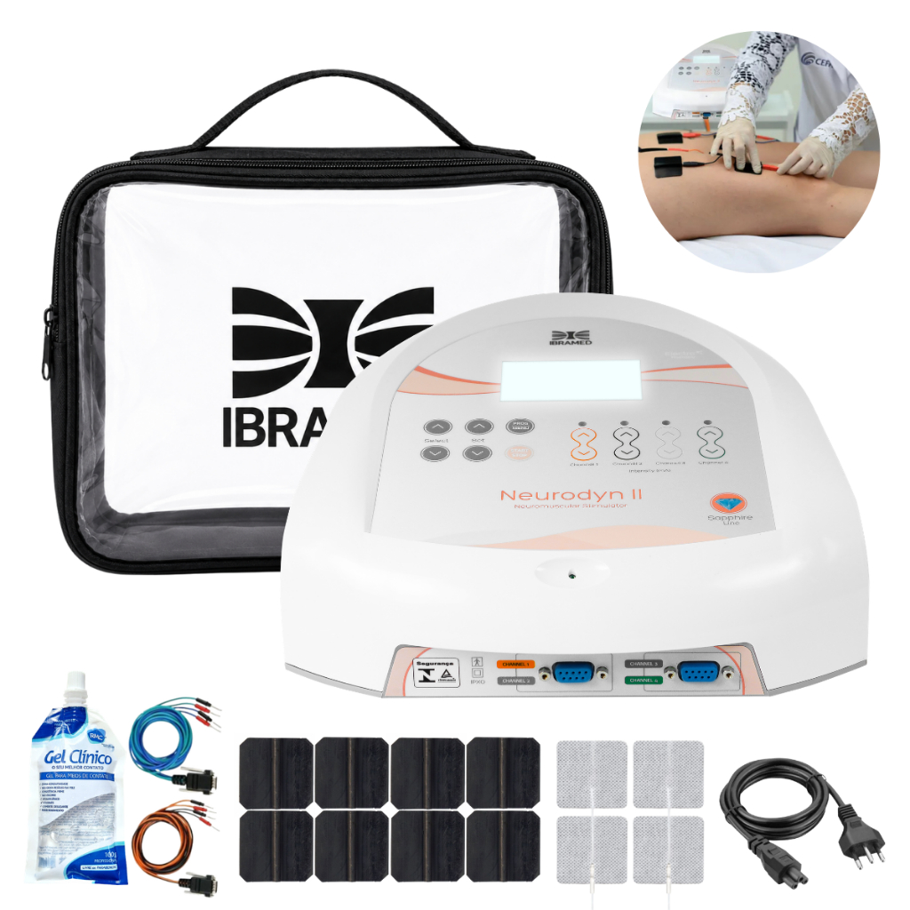 Neurodyn II Ibramed Estimulador Elétrico TENS FES Eletroterapia Reabilitação