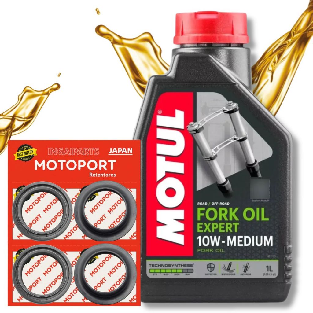 Kit Óleo da Bengala Motul Cb 250f Twister / Cbx 250 Twister / Cb 300r + Retentores e Guarda Pó