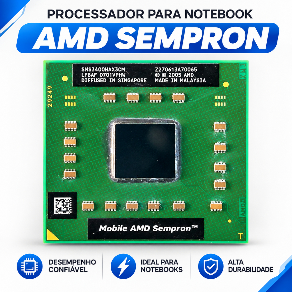 Processador AMD Mobile Sempron 3400+ SMS3400HAX3CM Original BGA CPU Notebook