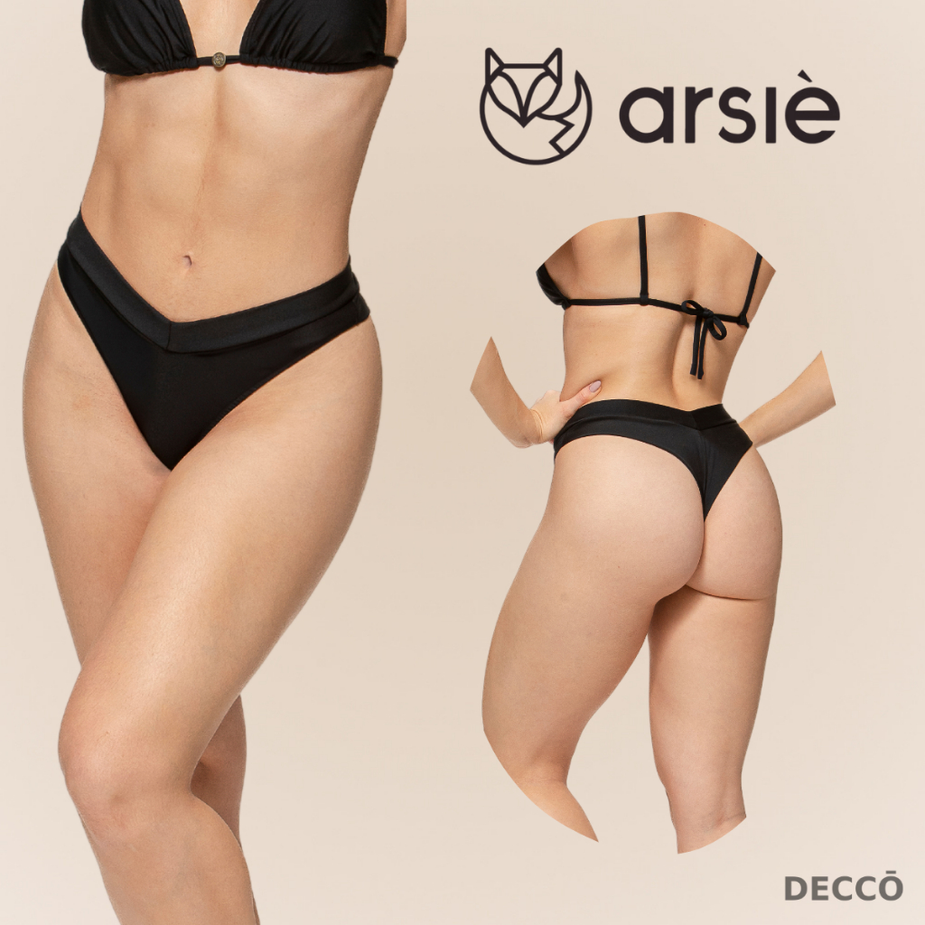 Calcinha Biquíni Arsiè Modelo Fio Dental Asa Delta Cós Alto Moda Praia Clássica