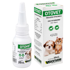 Otovet Solução de Tratamento Otológico para Cães e Gatos - 20mL - Biofarm