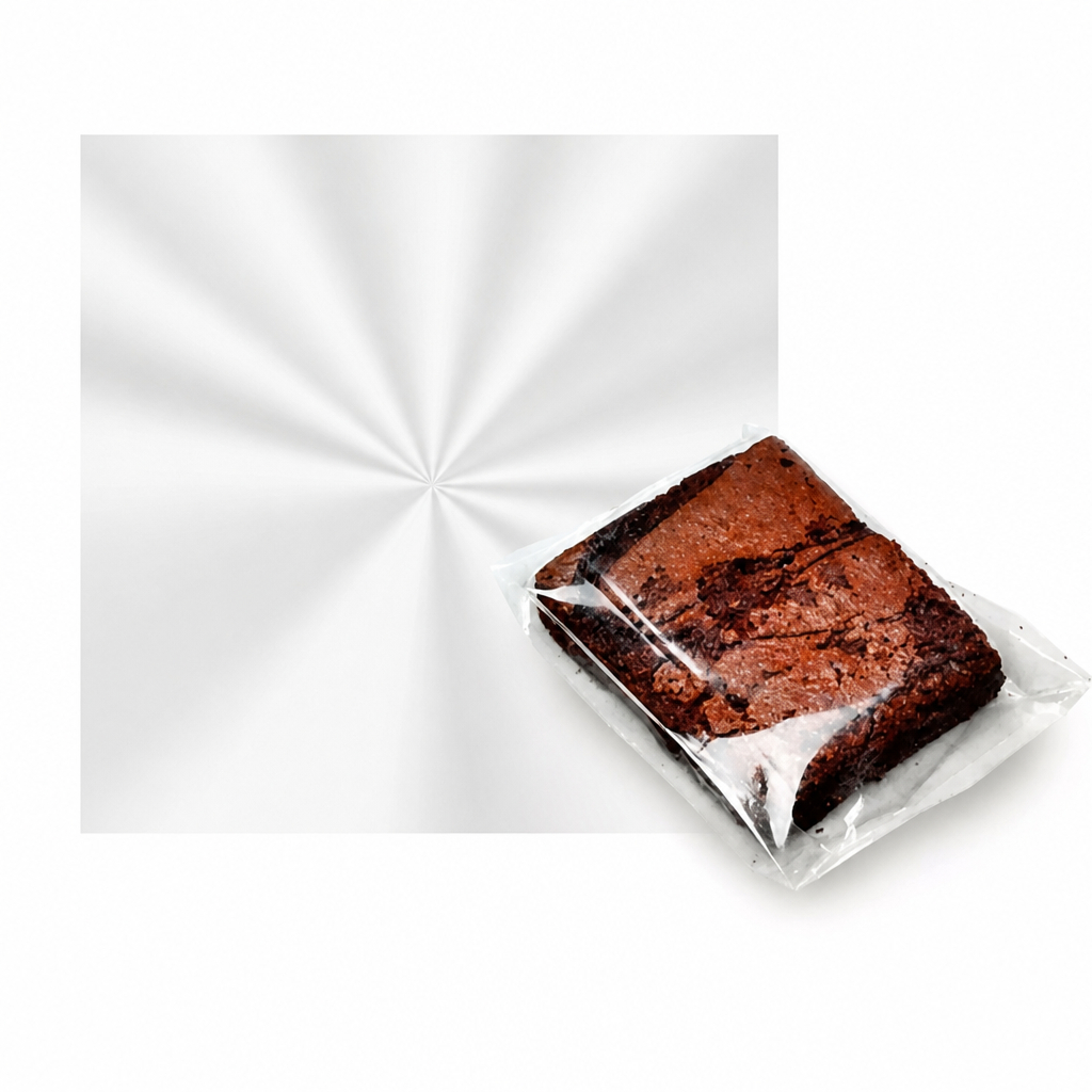 Folha de Celofane Cristal Transparente 20x20cm para Brownie e Doces - 100 Unidades | Cromus - Rizzo