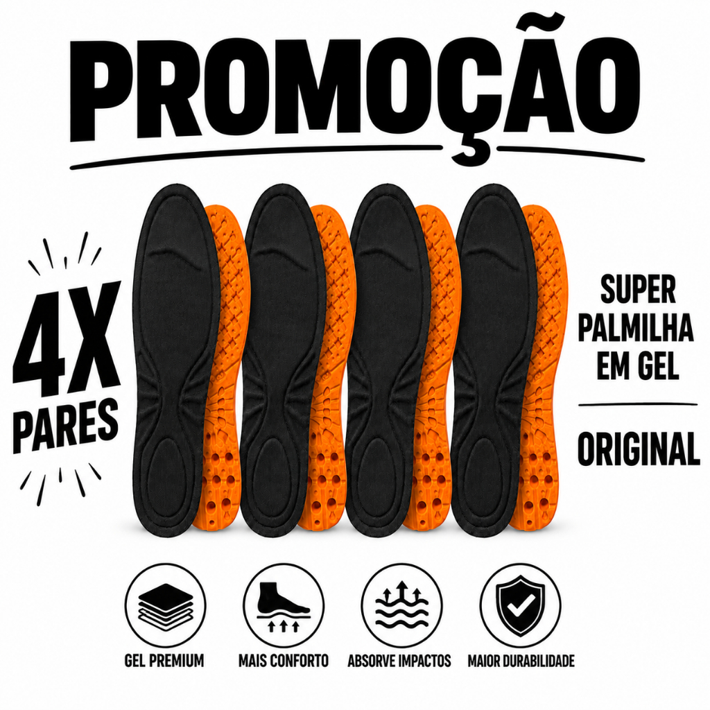 Palmilha de Gel P.u Confortável Macia Ideal Para Quem Trabalha em Pé Durante Muitas Horas