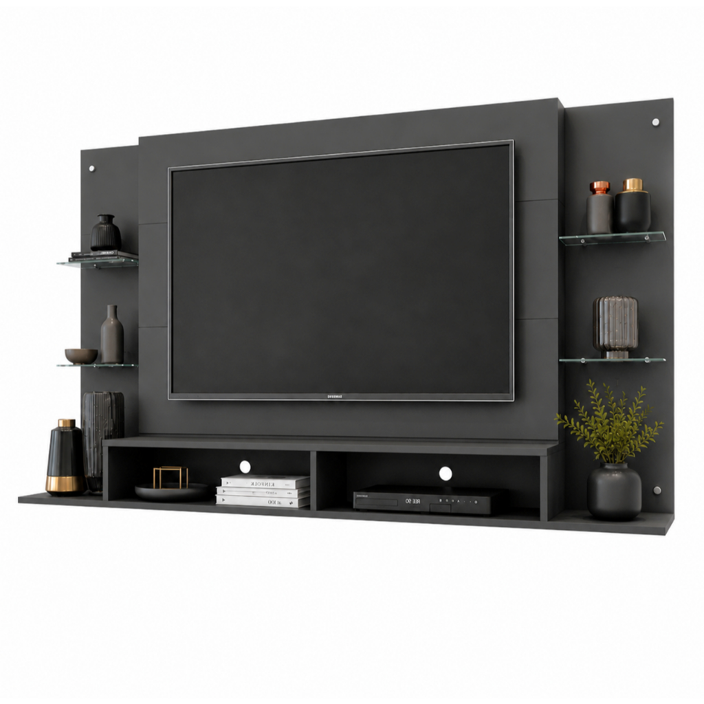 Painel para TV até 60" Multimóveis Nairóbi FG2739 Grafite