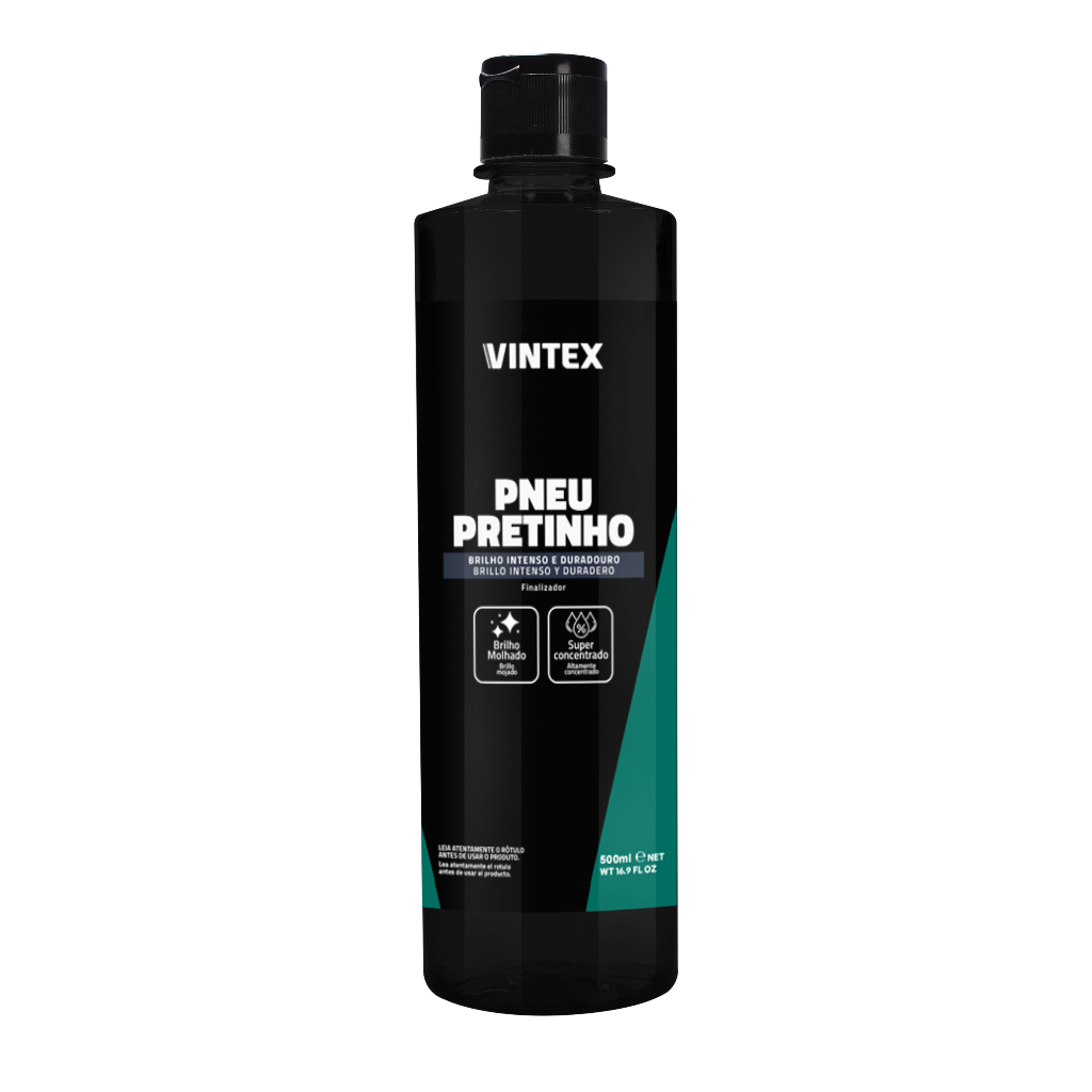 Pneu Pretinho Vintex 500ml e 1,5l Brilho Molhado Intenso Super Concentrado