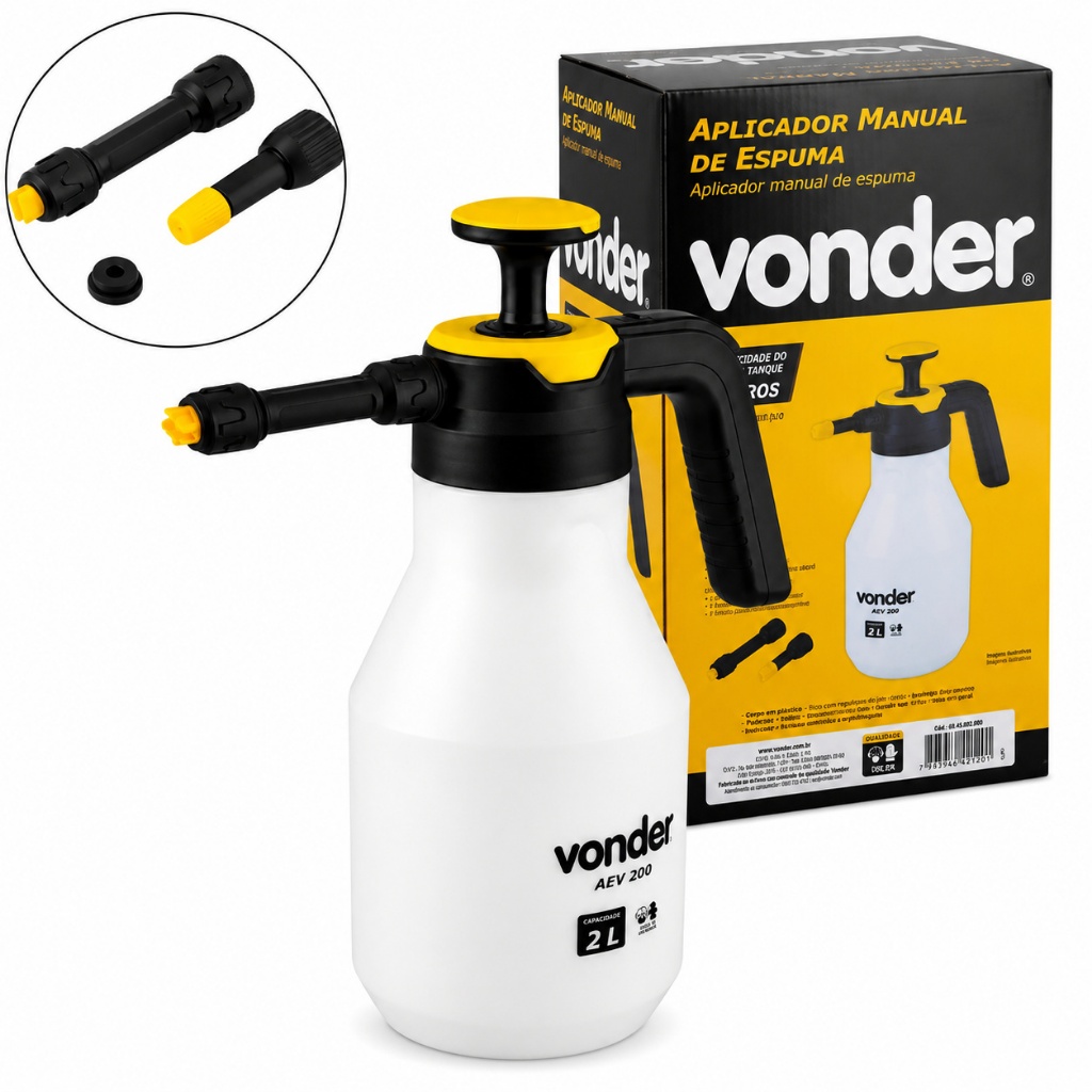 Aplicador Manual Espuma 2 Litros Aev 200 Vonder