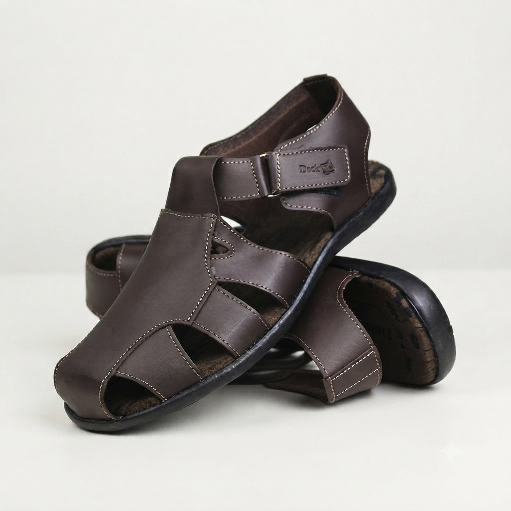 Sandália Masculina Confortável Antiderrapante Ajustável Velcro Leve Macia Dia a Dia