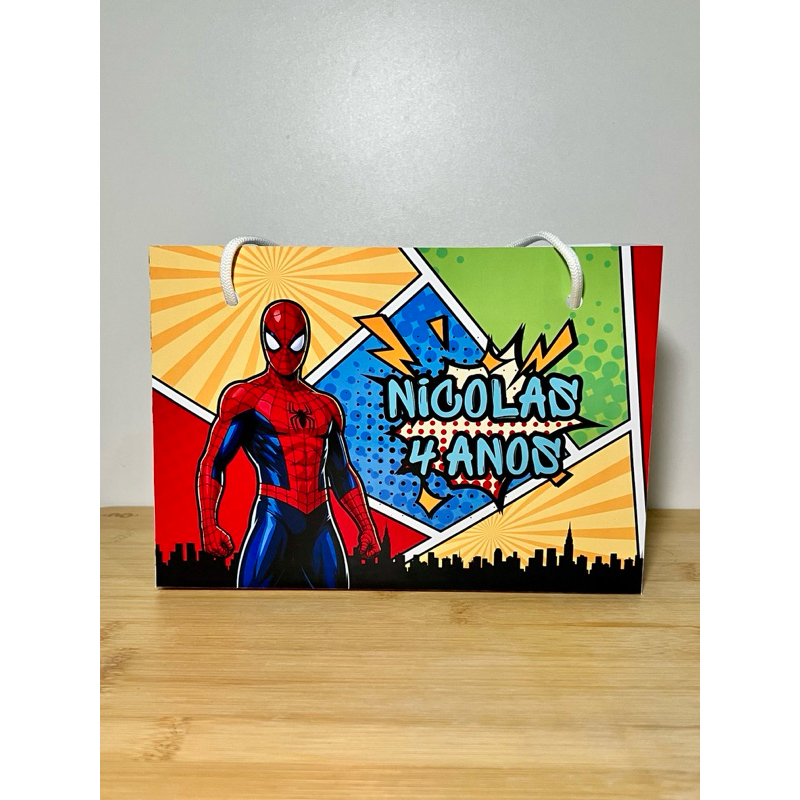 Sacola personalizada Homem Aranha| spiderman| kit aniversário| mimos e lembrancinhas| pegue e monte