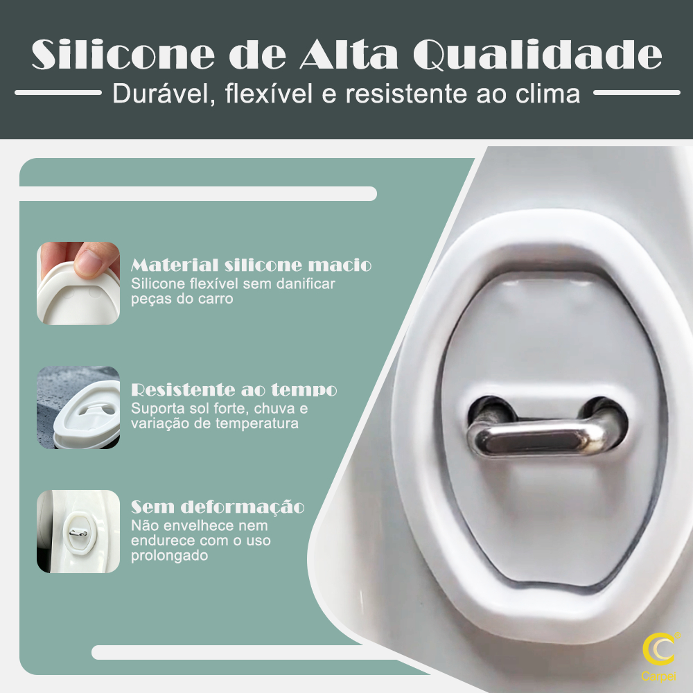 Kit 4 Amortecedor de Fechadura Borracha Protetor Porta Carro Anti Impacto Universal · foto 2
