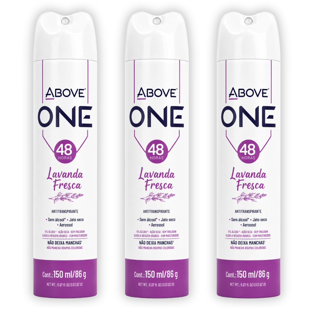 Kit 3 Desodorante Above One Women Lavanda Fresca 150ml