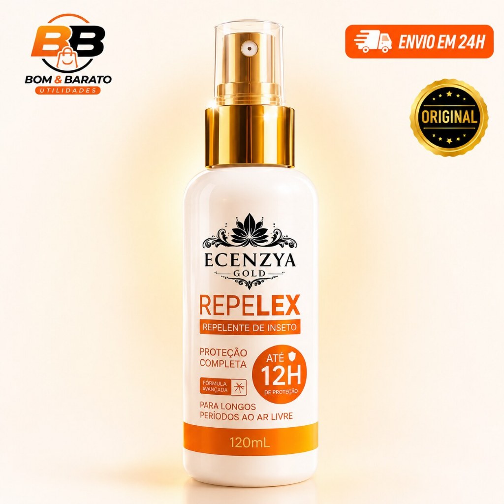 Repelente de Insetos Ecenzya Gold 12h Proteção Completa 120ml