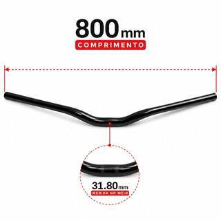 Guidao Voador Alumínio 31.8 80CM Grande Resistente Modelo Kalin Bicicleta Bike MTB Freeride DH Grau
