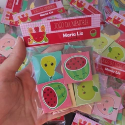 Lembrança Frutas Quitandinha Feirinha Joguinho da memória
