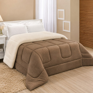 Coberdrom Casal Queen Sherpa Edredrom Pele de Carneiro 2,40m x 2,20m