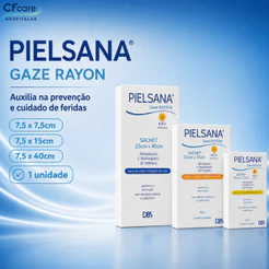 Curativo Pielsana Gaze De Rayon Embebida Com Óleo AGE Não Aderente - 7,5cm x 7,5cm - 7,5cm x 15cm- 7,5cm x 40cm