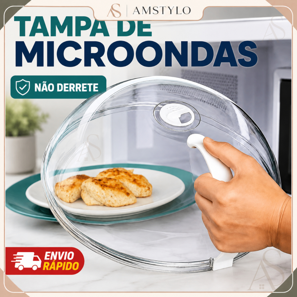 Tampa De Microondas Com Válvula Alça Protetor Comida Para Alimentos Pratos