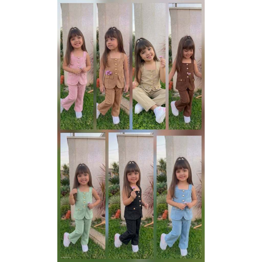 roupa infantil e juvenil conjunto alfaiataria calza pantalona do 4 ao 14 anos luxo 6 botoes