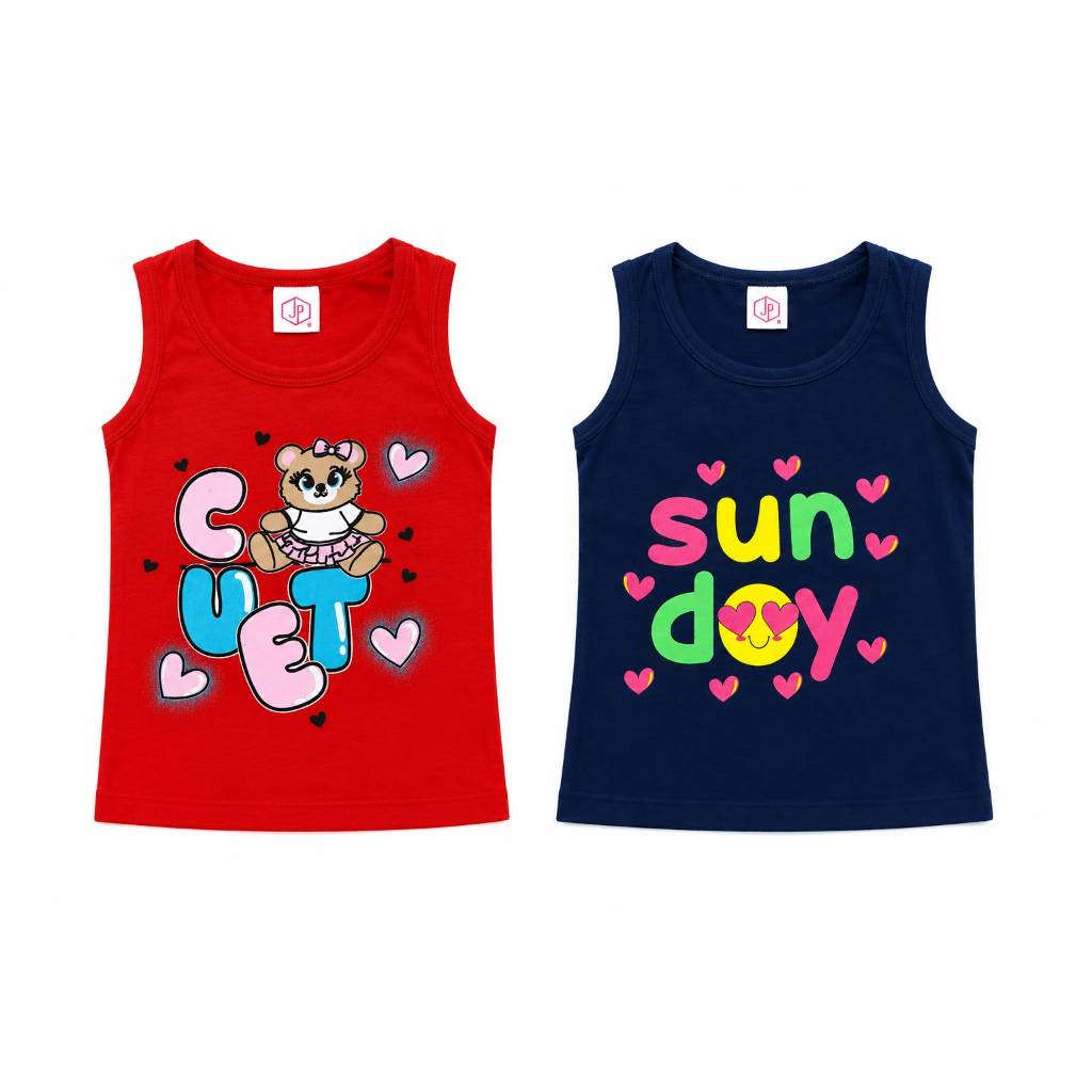 Kit 2 Regata Sortidas Menina Verão 1 ao 14 anos