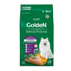 Ração Golden Cães Ad Raças Peq Seleção Natural Abóbora 3Kg