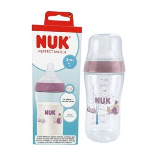 Mamadeira Anticolica NUK Perfect Match 260ml Fluxo Medio Infantil Controle Temperatura 3m+