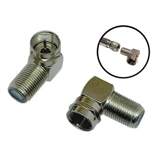 2 Adaptadores Conector L Para Antena Tv 90 Graus Coaxial