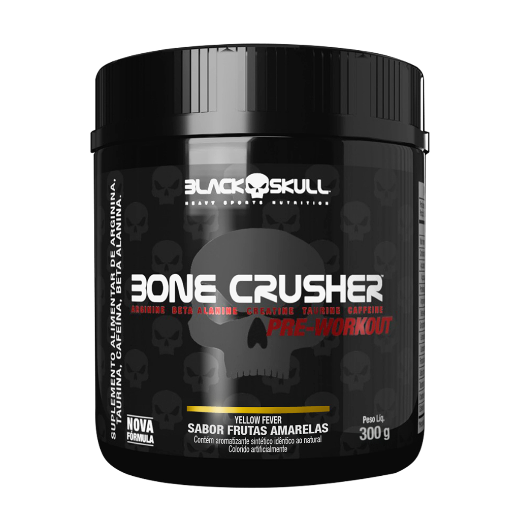 Pré-Treino Bone Crusher (Nova Fórmula) - 300g- Black Skull