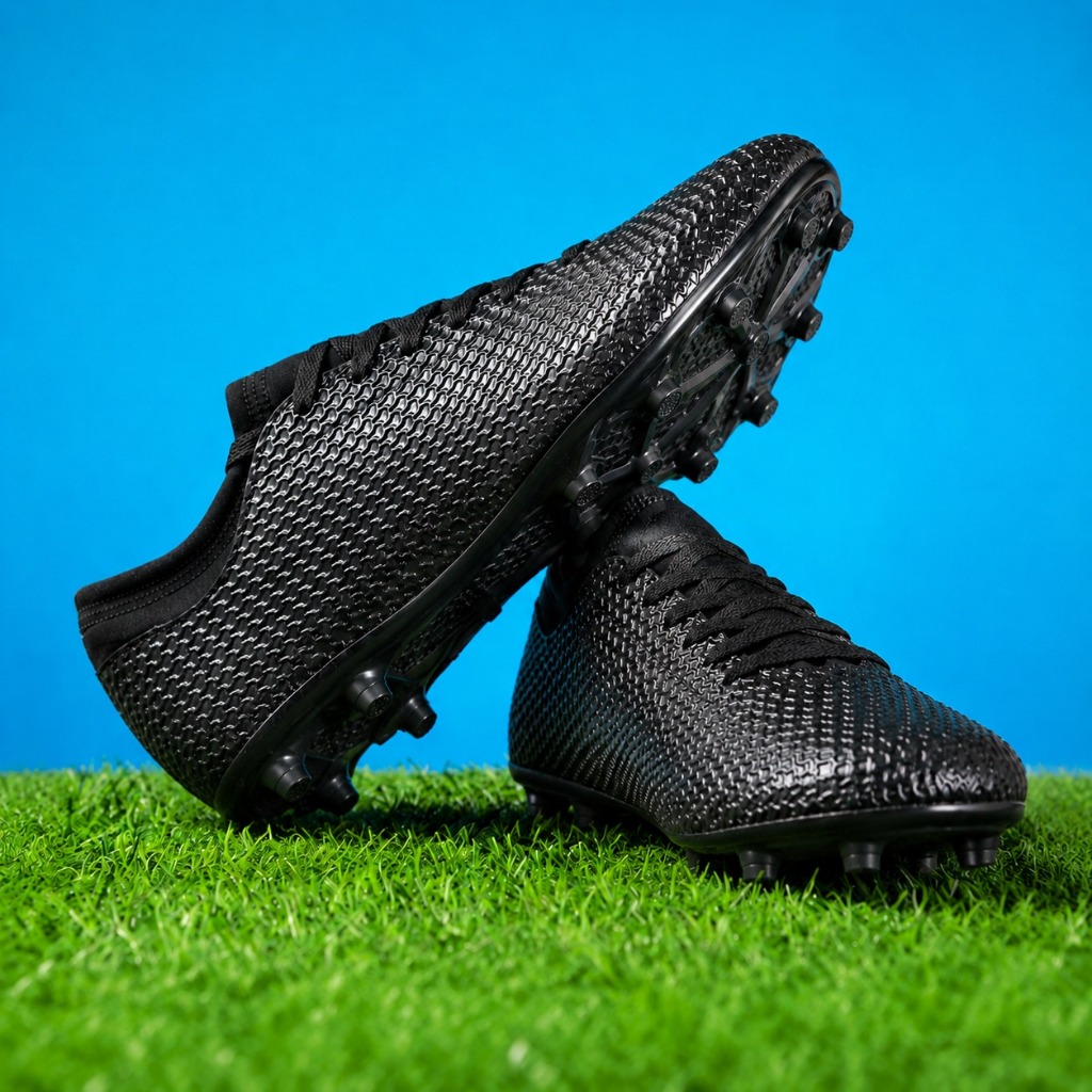 Chuteira Para Futebol Campo Botinha Cano Alto Toda Preta Fera Calçados Masculino Numeração 35 ao 44