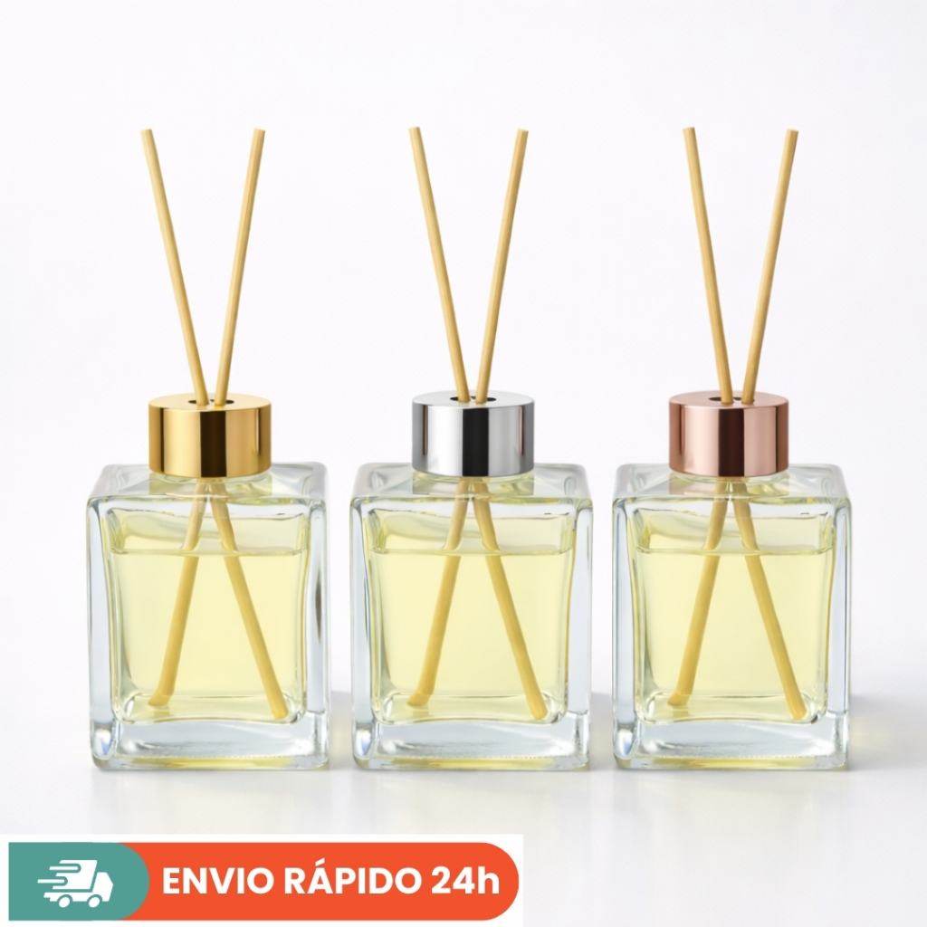 Difusor de Varetas Aromatizador Vidro 200ml com Tampa Luxo
