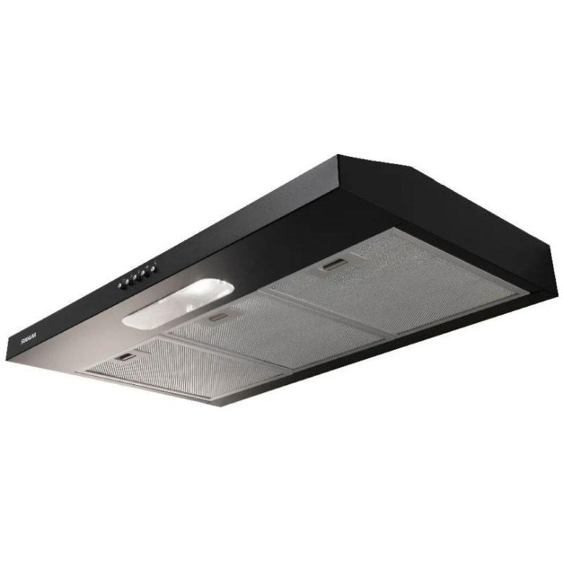 Imagem Suggar Depurador de Ar Slim Preto 80cm - 3 Velocidades, Telas Laváveis, Iluminação Embutida