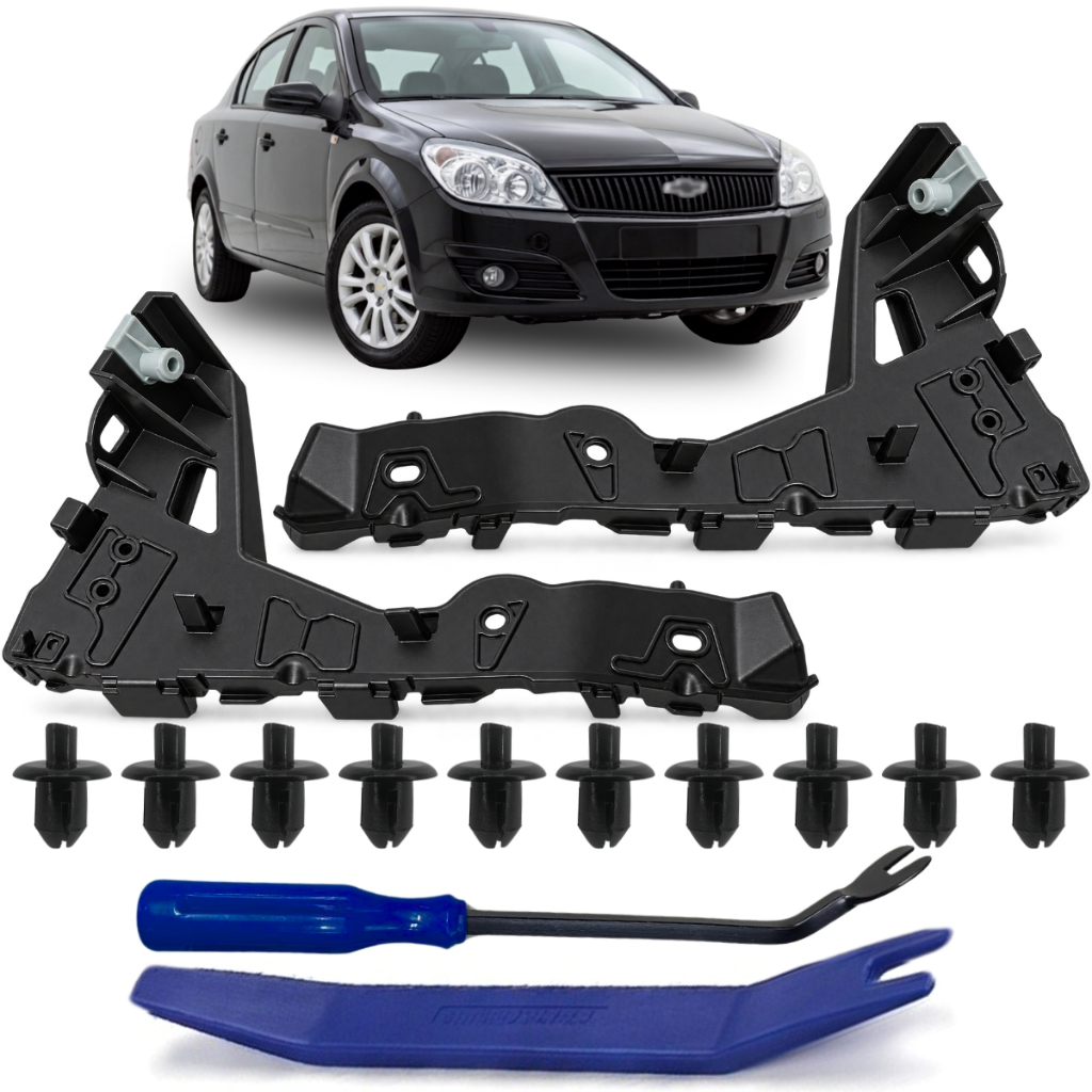 Par Suporte Guia Garra Fixação Parachoque Dianteiro Vectra 2006/2012