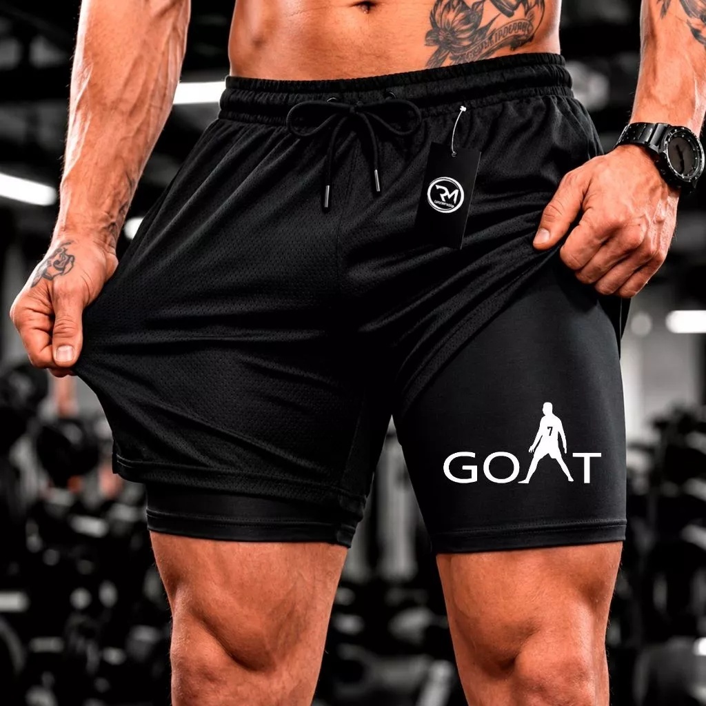 Bermuda Compressão Academia Corrida Treino CR7 Masculina Short Fit Elastano Qualidade Premium