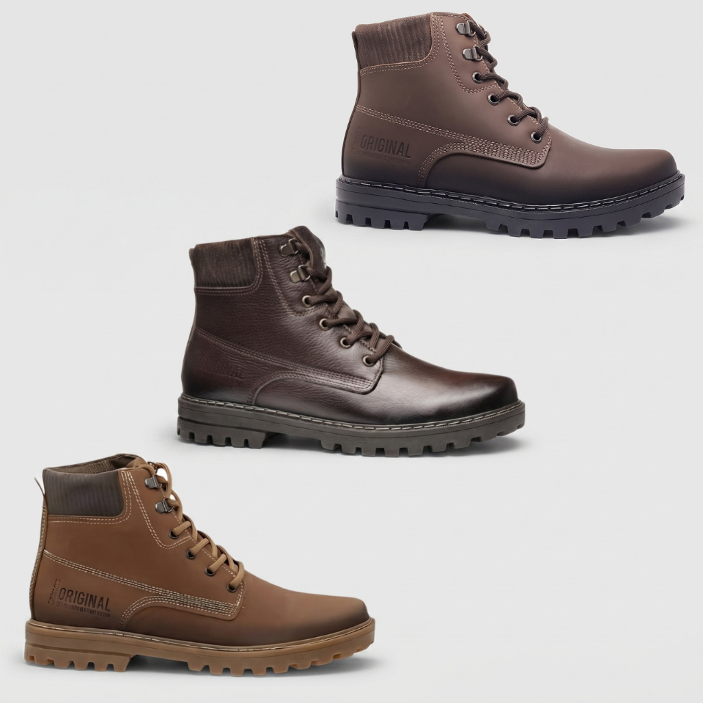 Bota Masculina Pegada Casual Couro Legítimo Original