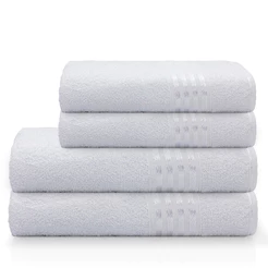 Kit 4 Peças Toalha de Banho 2 Banho 2 Rosto Camesa Decor Algodão Macia Alta Absorção