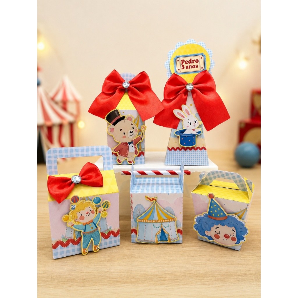 Kit Festa LUXO Personalizados CIRCO | Caixinhas Personalizadas | Lembrancinhas de Aniversário | Festa Infantil