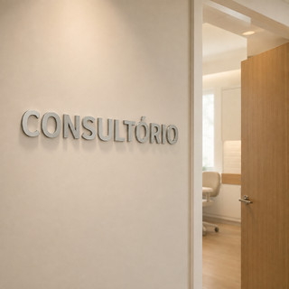 Placa De Sinalização Letreiro em Acrílico Espelhado Para Identificação De Ambientes