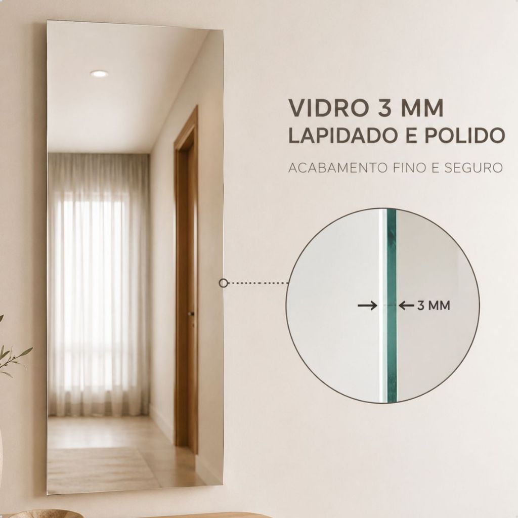Espelho Lopazzi Orgânico 60x40c Lapidado Decorativo Pinterest Quarto Sala Hall Lavabo sem Moldura · foto 2
