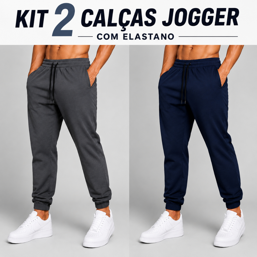 Calça Jogger Masculina Tactel com Elastano Slim Dry Fit – Esportiva, Leve e Confortável para Academia, Treino, Casual