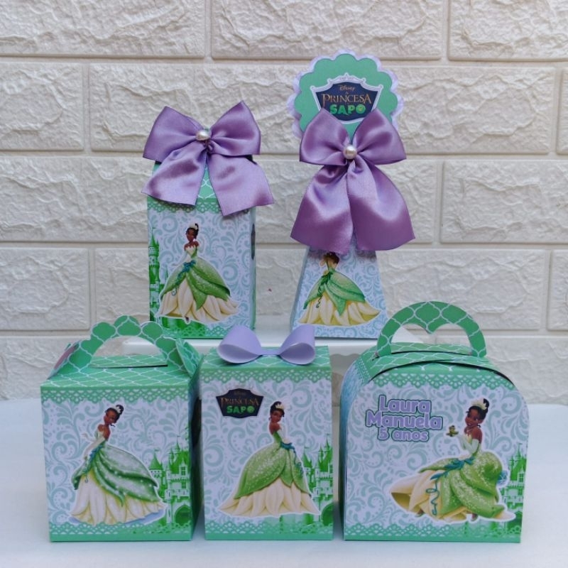 PEGUE E MONTE Kit Festa Personalizados PRINCESA TIANA E O SAPO Lembrancinha de Aniversário