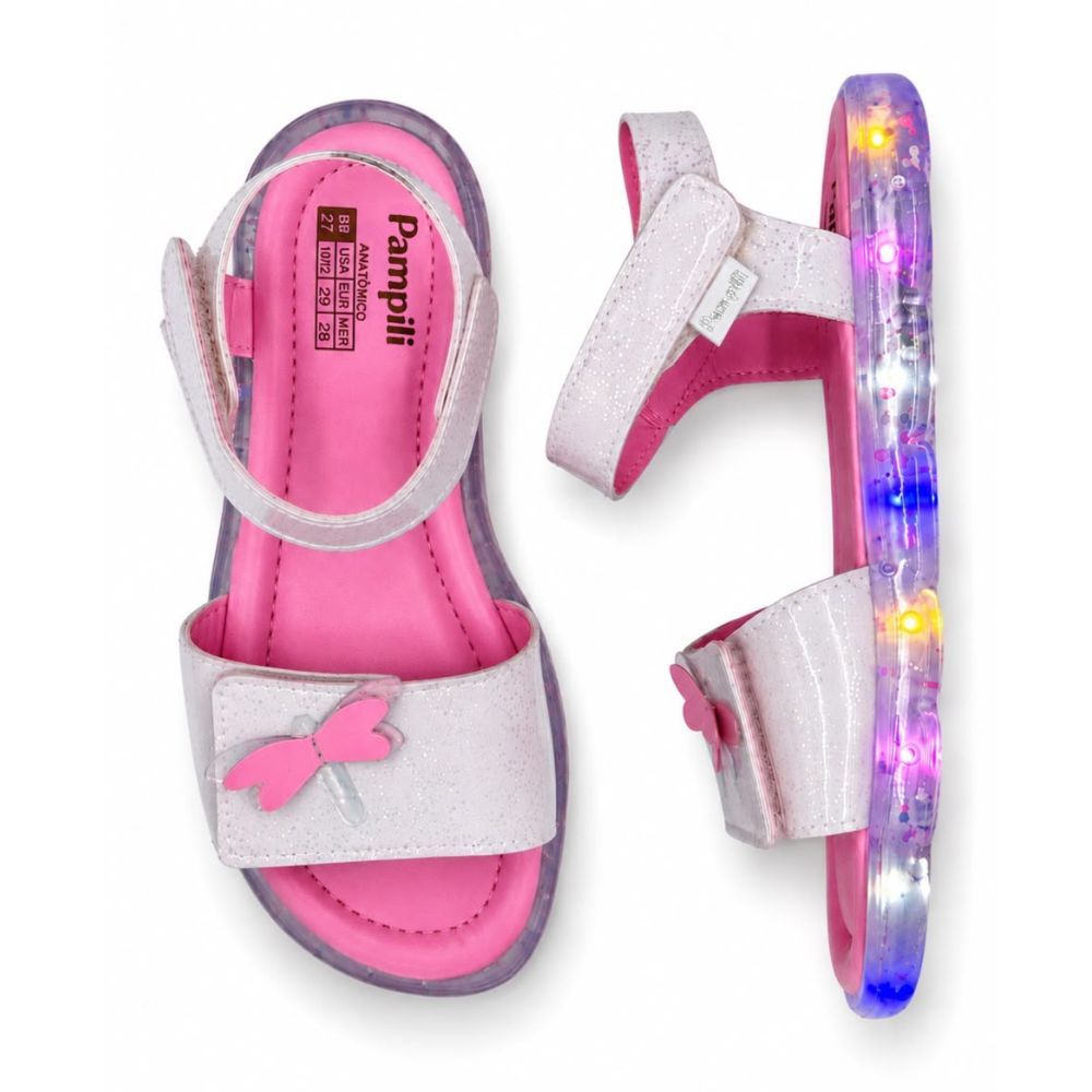 Sandália Infantil Pampili Libélula Com Led Brilhante 697056