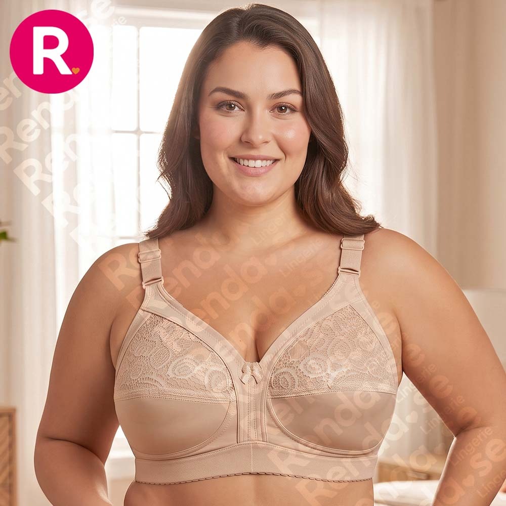 Sutiã Plus Reforçado Pala Dupla Forrado Algodão Forro Soutien Alça Larga Lingerie
