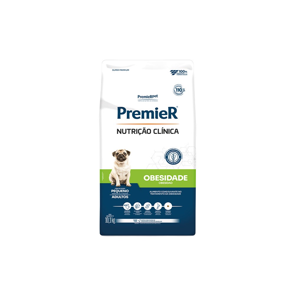 Ração Premier Nutrição Clínica Obesidade Cães Adultos Pequeno Porte 10,1 kg