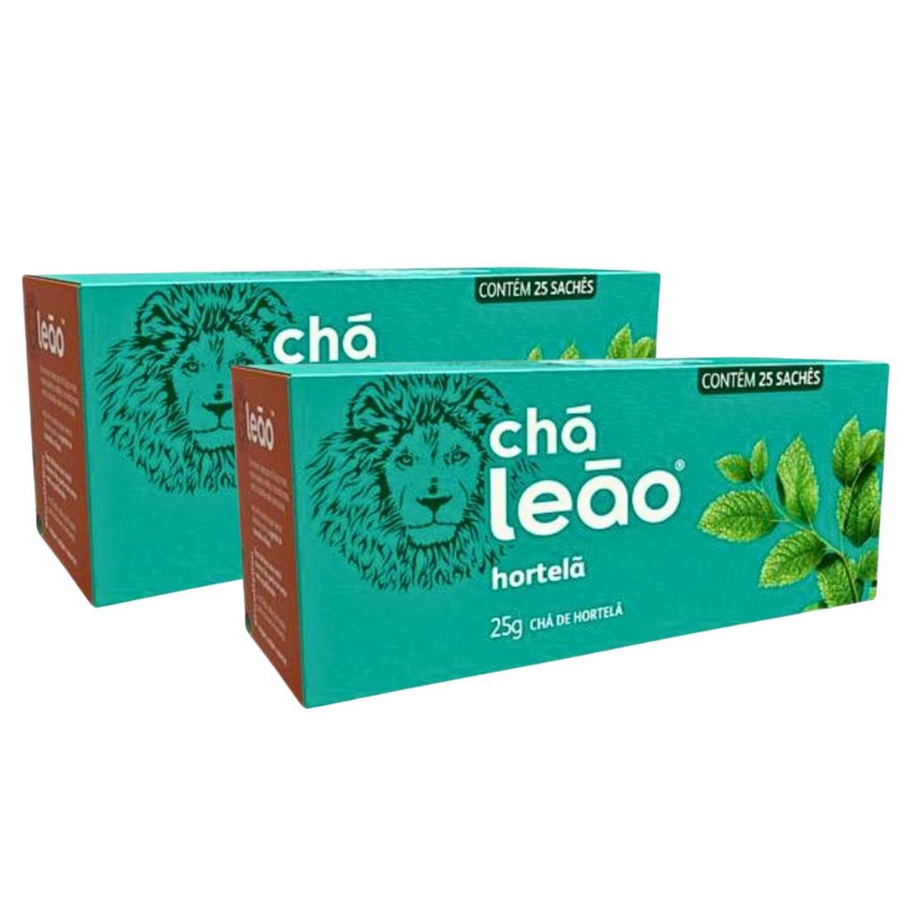 Kit 2un Chá Hortelã Leão 25 Sachês