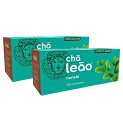 Kit 2un Chá Hortelã Leão 25 Sachês