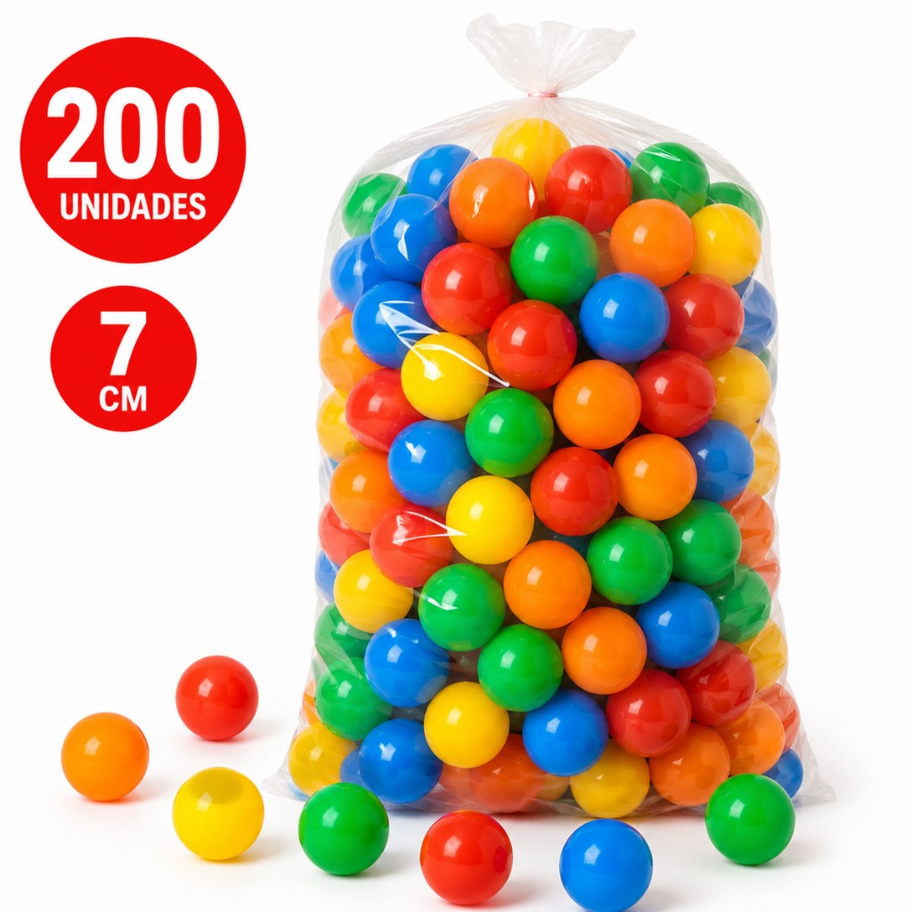 Bolinhas para Piscina 50 100 150 200 Unidades cores sortidas 7cm bolinhas para piscina 200 unidades