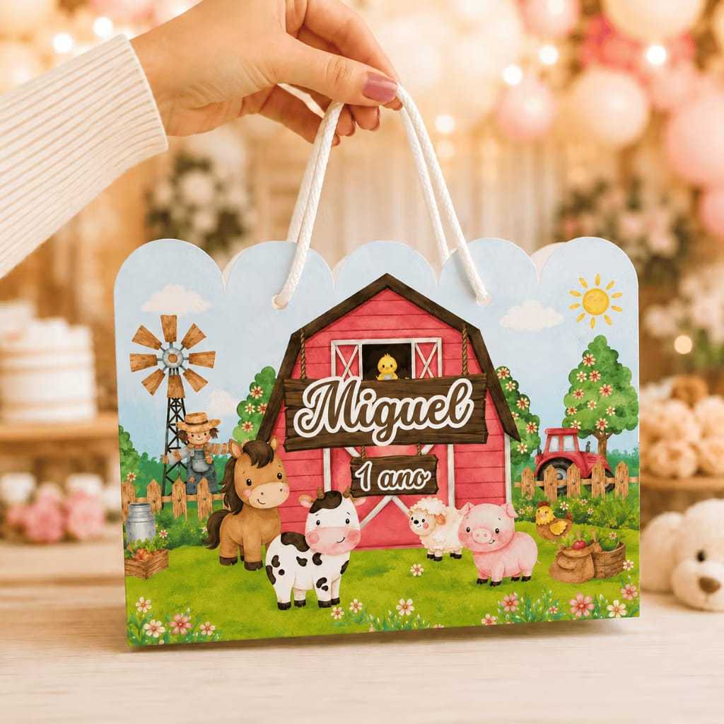 Sacola Personalizada QUALQUER TEMA Festa Infantil | Lembrancinha de Aniversário