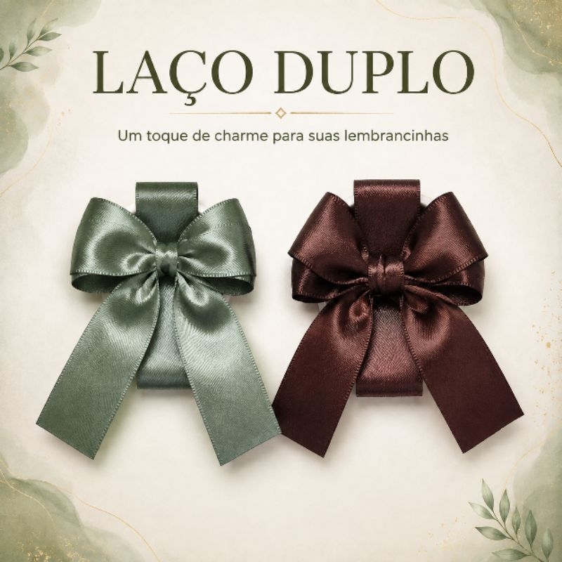 Kit laço Duplo para Tubolatas 5X6cm e 5x7cm- Pronto para lembrancinhas caixinhas centro de mesa