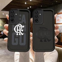 Capinha capa de silicone macia preta anti‑queda estampa para Samsung A16 DB082