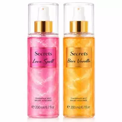 Body Splash moda Feminina com Brilho 200ml Pós Banho | Fragrância Suave | Kit 1, 2 ou 3 Unidades bruma corporal