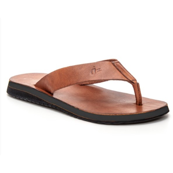 Chinelo Sandália Masculino De Dedo e Trançado Casual Confortável Couro Legítimo Solado De Borracha Anti Derrapante Verão