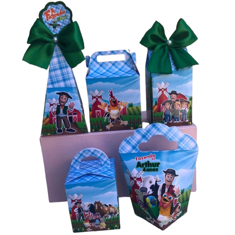 Pegue e Monte Kit Caixinhas Personalizadas Fazenda do Zenon